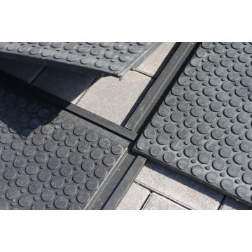 Bodenschutzmatte MT "Grip" light 22 mm, Münzoptik 1200x800x22 mm mit Verlegefalz, schwarz, ganze