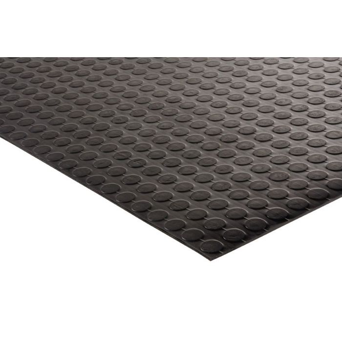 Gumminoppenbelag VF 4 mm, schwarz 1230 Z Unterseite stoffgemustert, ca. 80° ShA, main product photo