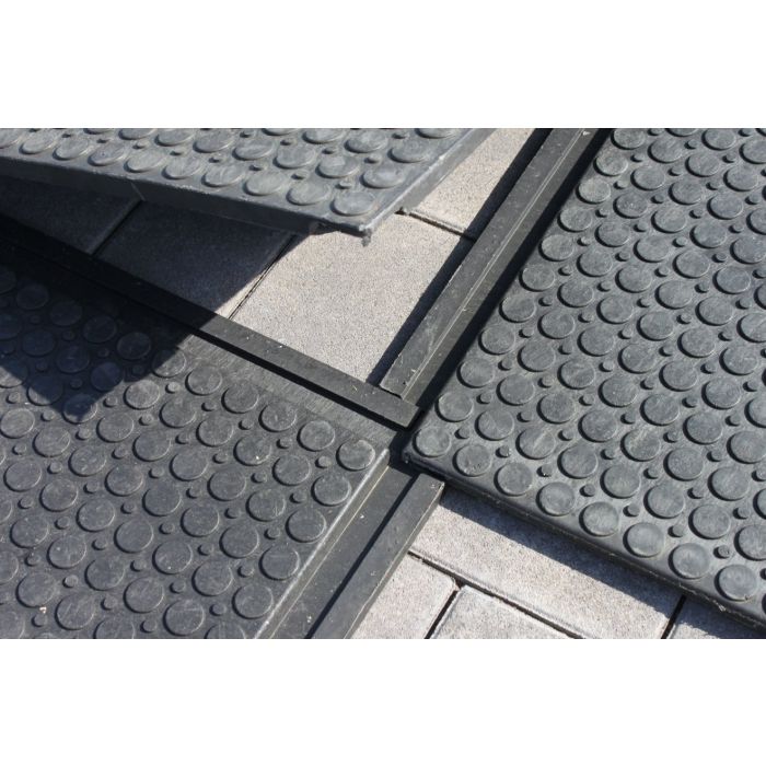 Bodenschutzmatte MT "Grip" light 22 mm, Münzoptik 1200x800x22 mm mit Verlegefalz, schwarz, ganze main product photo